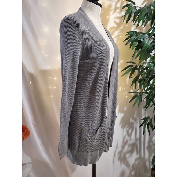 Brooks Brothers Silk Cashmere Pointelle Knit Open Cardigan Sweater Womens Size L - Picture 4 of 10